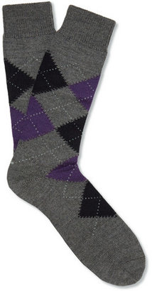 Pantherella Argyle Merino Wool-Blend Socks