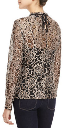 Ted Baker Nomino Metallic Lace Top