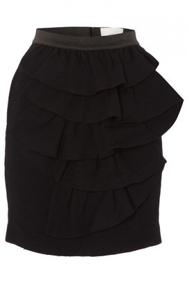 3.1 Phillip Lim Wool Blend Ruffle Front Mini Skirt