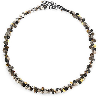Gurhan 24K Yellow Gold & Two-Tone Sterling Silver Flake Cluster Necklace