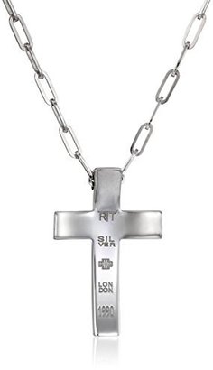 Tateossian Men's Crusaders Precious Cross Silver Chain Necklace