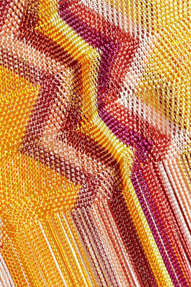 Missoni Fringed crochet-knit top