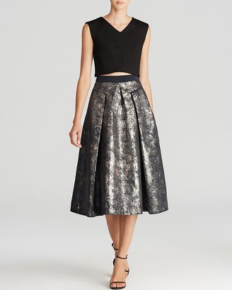 Rebecca Taylor Top - Sleeveless Foil Lace