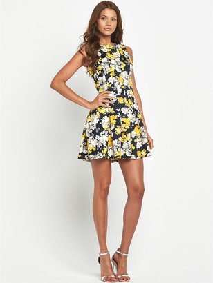 Definitions Floral Scuba Fit and Flare Skater Dress