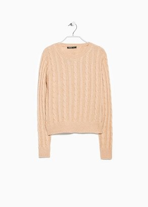 MANGO Cable knit alpaca-blend sweater