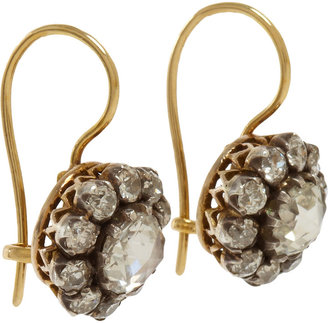 Olivia Collings Antique Jewelry Diamond Cluster Earrings