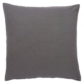 Bailey Grey ribbed velvet cushion 60 x 60cm