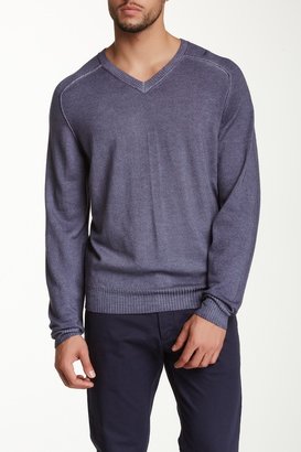 Simon Spurr Spurr Merino Wool Vintage V-Neck Sweater