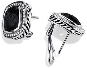 David Yurman Albion Earrings with Black Onyx and Diamonds