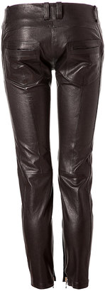 Balmain Black Leather Pants