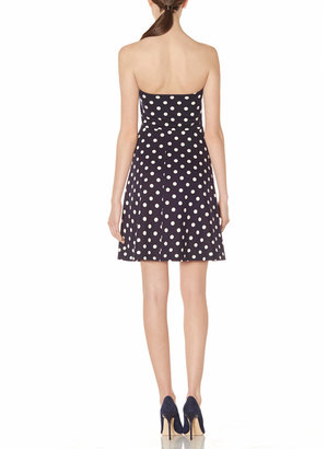 The Limited Dot Ponte Strapless Dress