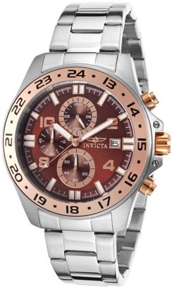 Invicta Men's Pro Diver Chronograph Stainless Steel Brown Dial Rose-Tone Bezel