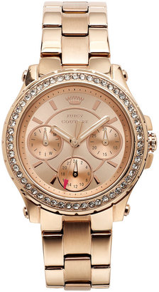 Juicy Couture Women's Pedigree Rose Gold-Tone Stainless Steel Bracelet Watch 32mm 1901106