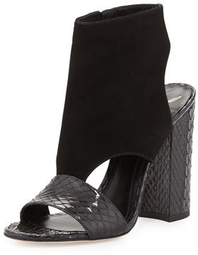 Brian Atwood Biella Suede and Snake Sandal