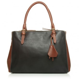Moda In Pelle Lyndonbag Black And Tan Mix Upper Leather