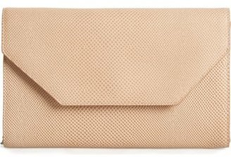 Halogen Angled Leather Day Clutch