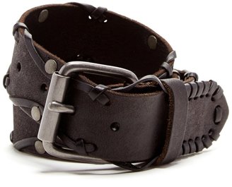 John Varvatos Star USA by Harness Buckle Genuine Leather Belt