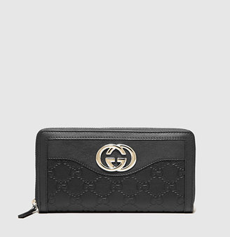 Gucci Sukey Guccissima Leather Zip Around Wallet