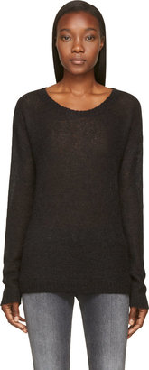 BLK DNM Black Open-Knit Mohair Sweater