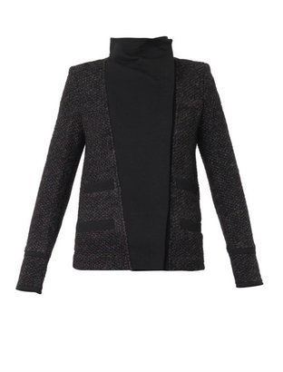 IRO Cydney contrast-panel bouclé jacket