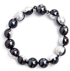 Melanie Georgacopoulos Peacock & white-pearl bracelet
