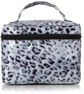 Star by Julien Macdonald Designer grey snow leopard print cosmetics bag