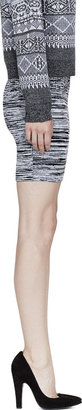 Alexander Wang Black Digital Degrade Strech Skirt