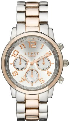Lipsy Silver And Rose Gold Tone Alloy Bracelet Ladies Watch