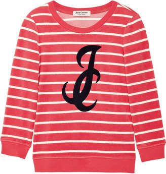 Juicy Couture Striped cotton-blend terry top