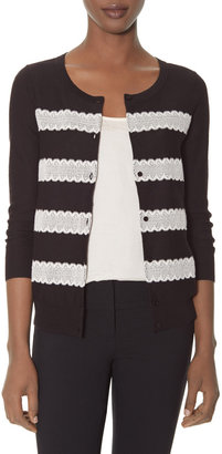 The Limited Lace Stripe Cardigan
