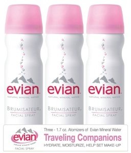 Evian Spray Brumisateur Natural Mineral Water, 3 pk