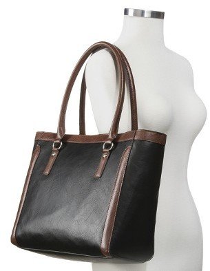 Merona Women's Tote Handbag with Snap Closure - Black