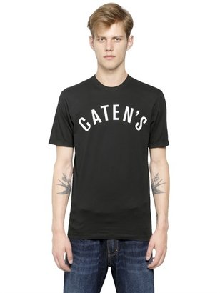 DSQUARED2 Caten's Printed Faded Cotton T-Shirt