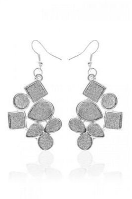 Quiz Silver diamante shimmer earrings