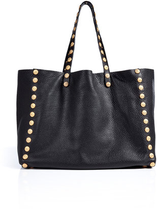Valentino Leather Gryphon Tote with Studded Trim Gr. ONE SIZE