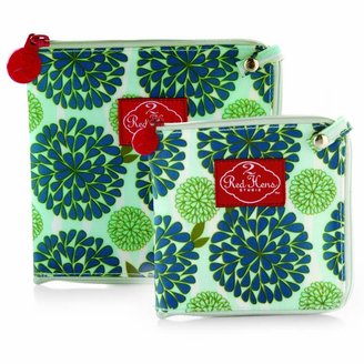 2 Red Hens Studio Snack Bags Set, Large/Small Peacock Mum, 2-Pack