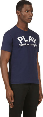 Comme des Garcons Play Navy Play Logo T-Shirt