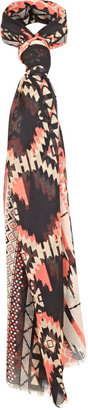 Miss Selfridge Pink aztec scarf