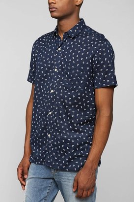 Urban Outfitters Koto Geo Triangle Breezy Button-Down Shirt