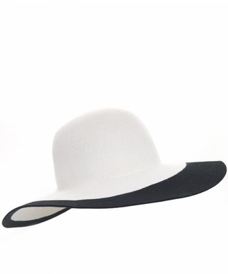 Helene Berman Felt Contrast Brim Hat