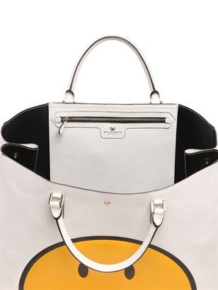 Anya Hindmarch Ebury Maxi Smiley Embossed Leather Tote