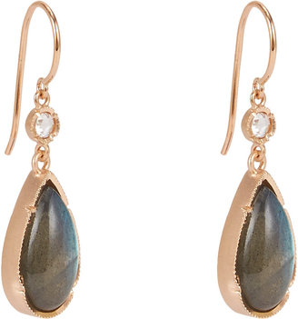Irene Neuwirth Diamond, Labradorite & Rose Gold Double-Drop Earrings