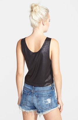 Leith Faux Leather Crop Top