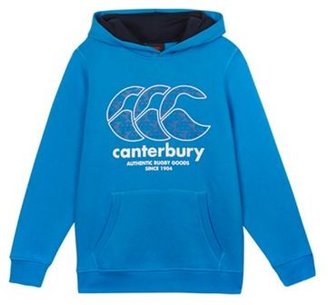 Canterbury of New Zealand Boy's blue patterned logo hoodie