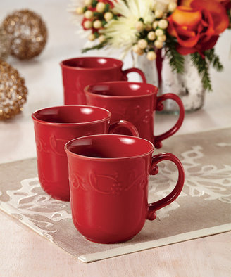 Paula Deen Red Spiceberry Mug - Set of Four