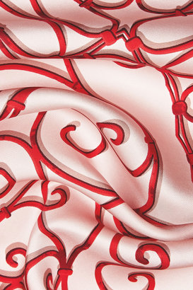 Valentino Intrigate printed silk-twill scarf