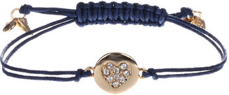 Rachel Roy Gold-Tone Crystal Heart Charm Adjustable Cord Bracelet