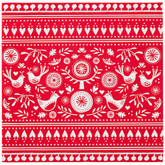 Talking Tables Russian Christmas Napkins, Red/White, Pack of 20
