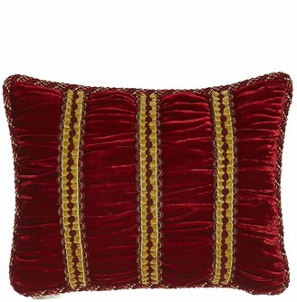 Dian Austin Couture Home Bohemian Rhapsody Shirred Panne Velvet Pillow, 12" x 16"