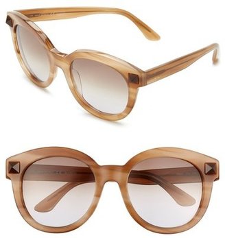 Valentino 'Rockstud' 54mm Semi Oval Cat Eye Sunglasses